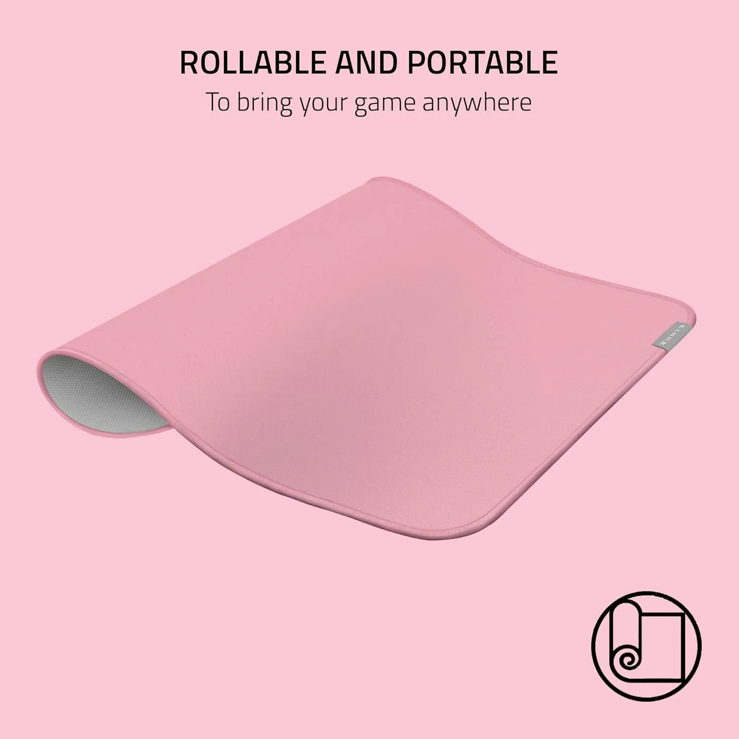 Razer Strider Hybrid Mouse Mat with a Soft Base and Smooth Glide - Large (Quartz Pink) overview 3