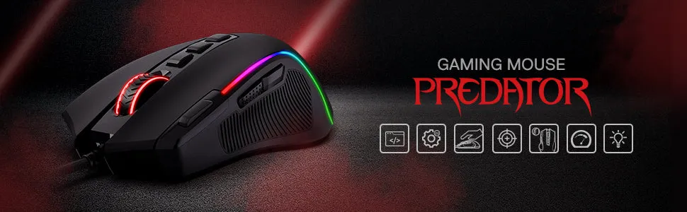 Redragon M612 Predator RGB Wired Optical Gaming Mouse overview 1