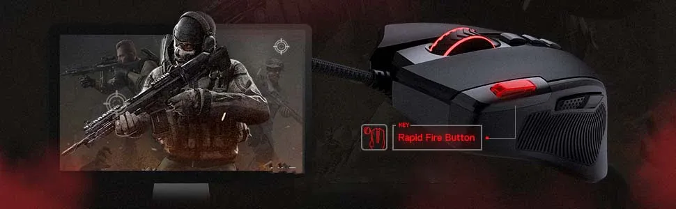 Redragon M612 Predator RGB Wired Optical Gaming Mouse overview 2