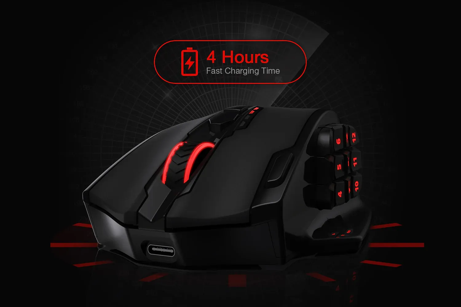 Redragon M913 Impact Elite Wired and Wireless Gaming Mouse (Black) overview 11