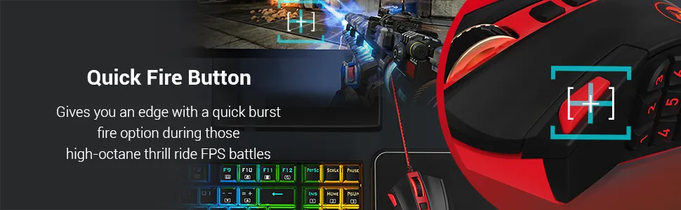 Redragon PERDICTION M901 K-2 RGB Wired PC Gaming Mouse with Weights overview 3