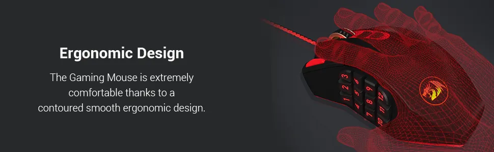 Redragon PERDICTION M901 K-2 RGB Wired PC Gaming Mouse with Weights overview 5
