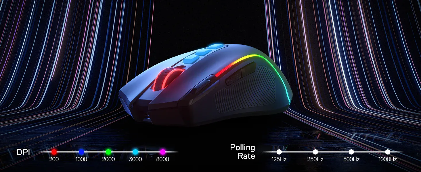 Redragon Predator M612 Pro RGB Wireless Mouse overview 3