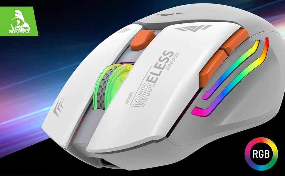 TAG WH800 Wireless Gaming Mouse (White) overview 5