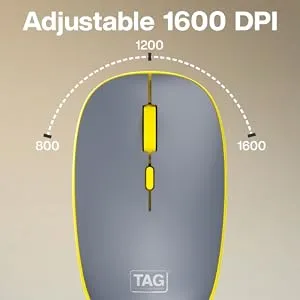 TAG WM500 Wireless Mouse (Grey/Yellow) overview 4