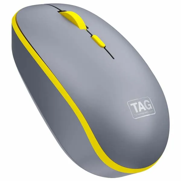TAG WM500 Wireless Mouse (Grey/Yellow)