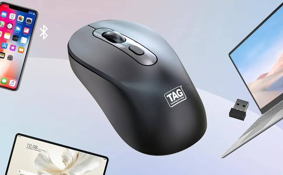 TAG WM900 Dual Mode Wireless Mouse (Black) overview 1