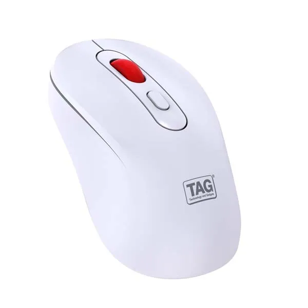 TAG WM900 Dual Mode Wireless Mouse (White/RED)