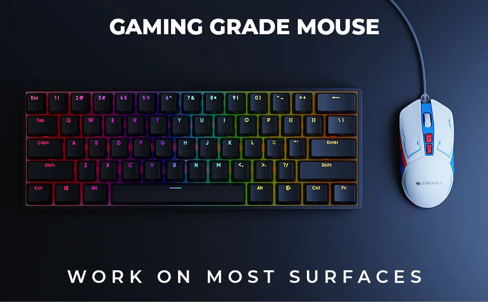 ZEBRONICS Astro Premium Gaming Mouse with Upto 7200 DPI, 7 Buttons, Braided Cable, High Resolution Sensor, Windows Software with RGB LED Light Modes overview 2
