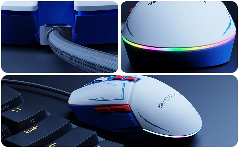 ZEBRONICS Astro Premium Gaming Mouse with Upto 7200 DPI, 7 Buttons, Braided Cable, High Resolution Sensor, Windows Software with RGB LED Light Modes overview 5