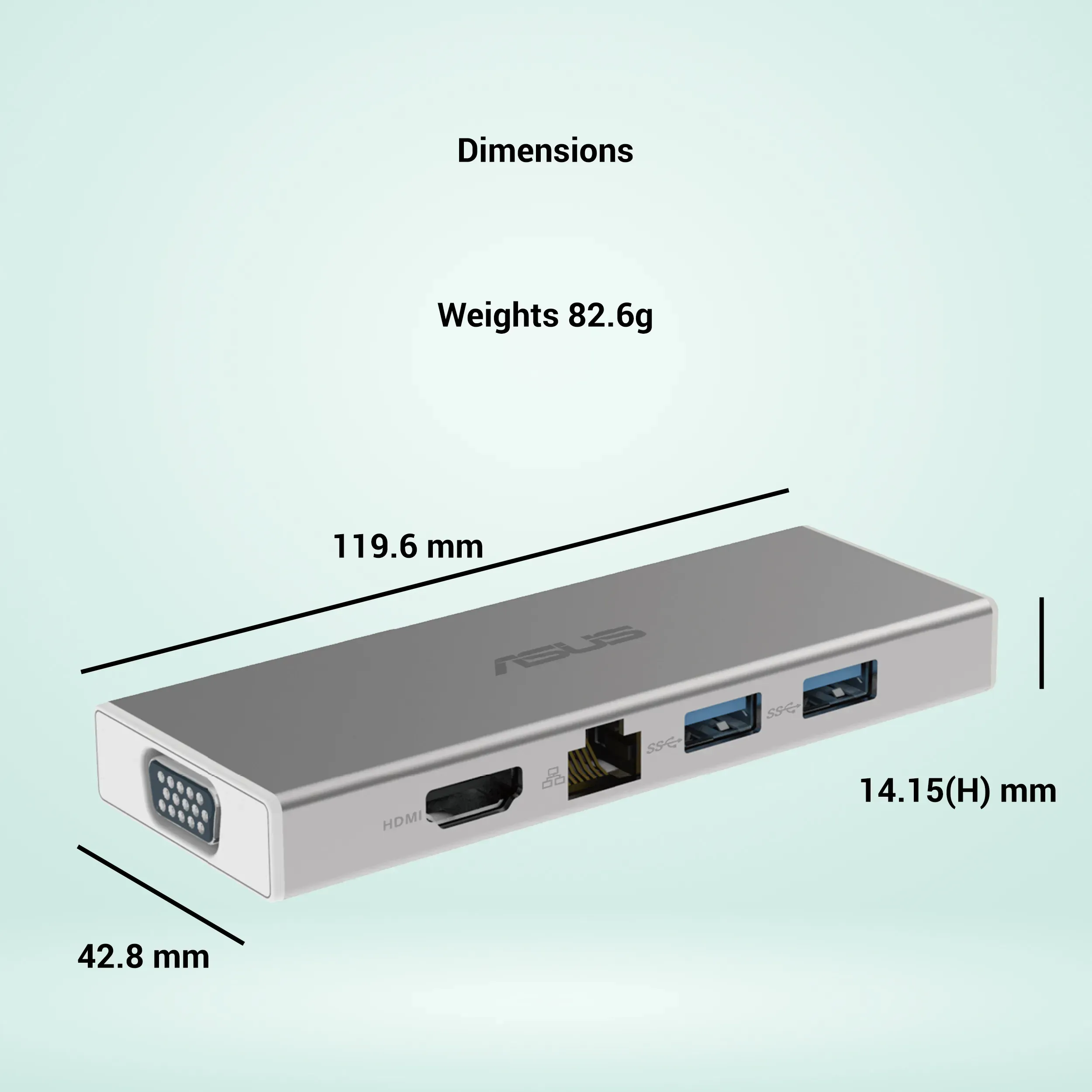 ASUS USB-C DONGLE OS200 Hub overview 3