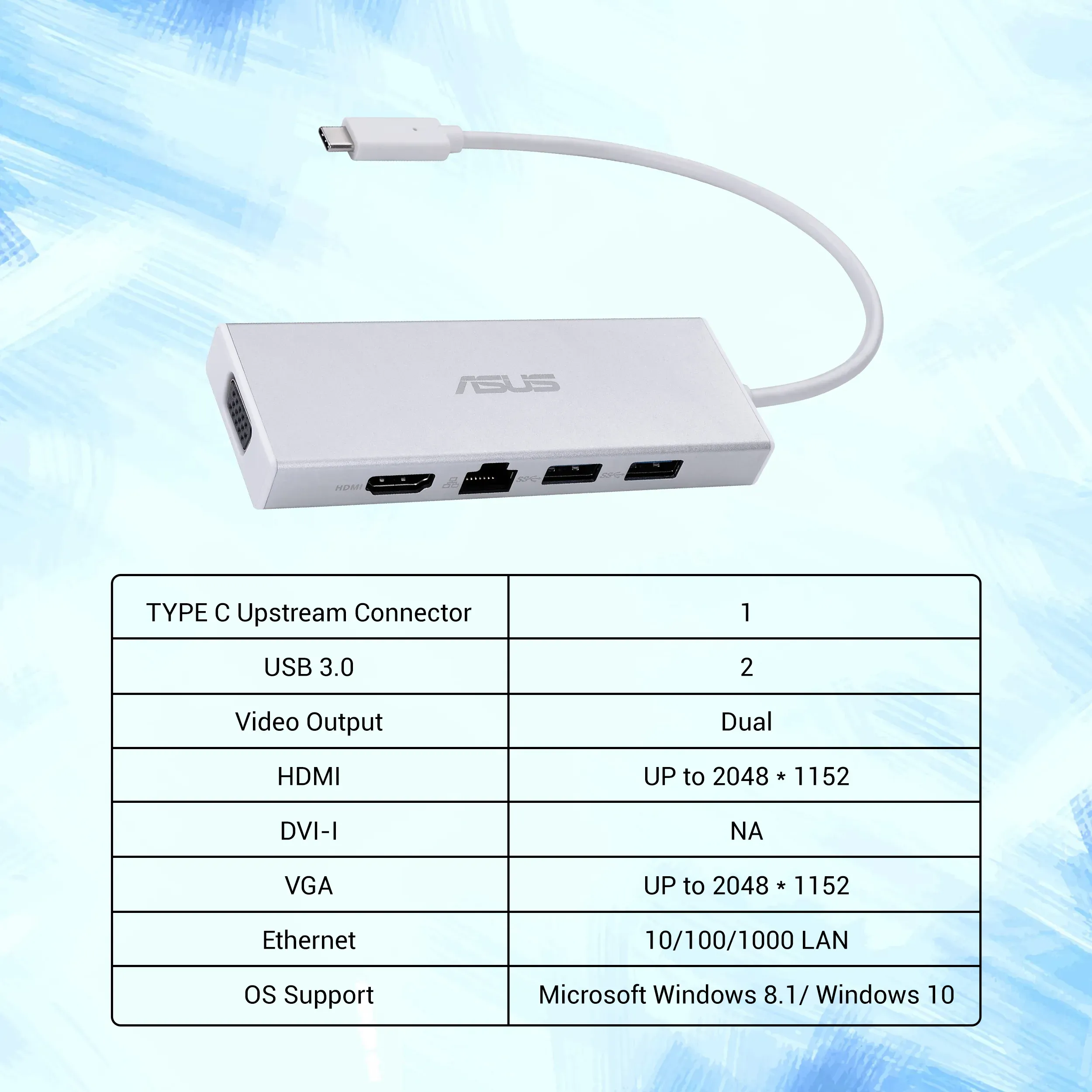 ASUS USB-C DONGLE OS200 Hub overview 4