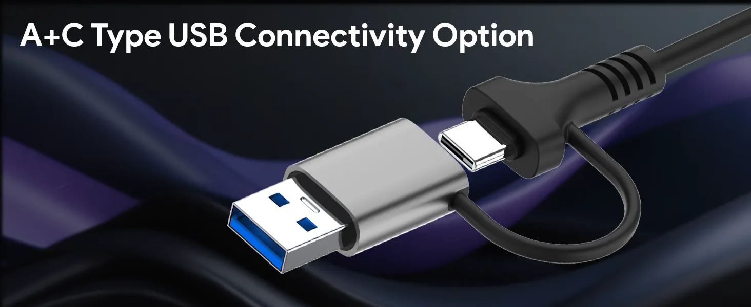 Amkette 4 Port Hybrid USB 3.0 Hub Type C+A - (Grey) overview 4