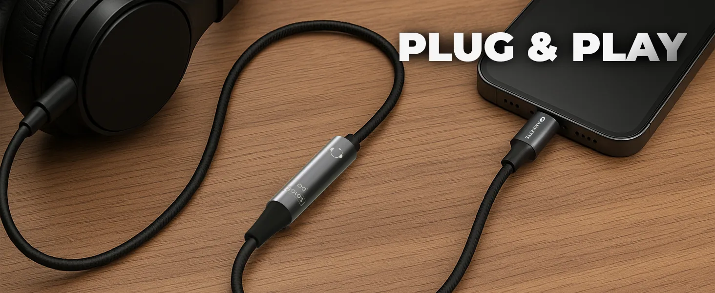 Amkette Type C to 3.5mm Audio Jack Connectorr - (Grey) overview 2