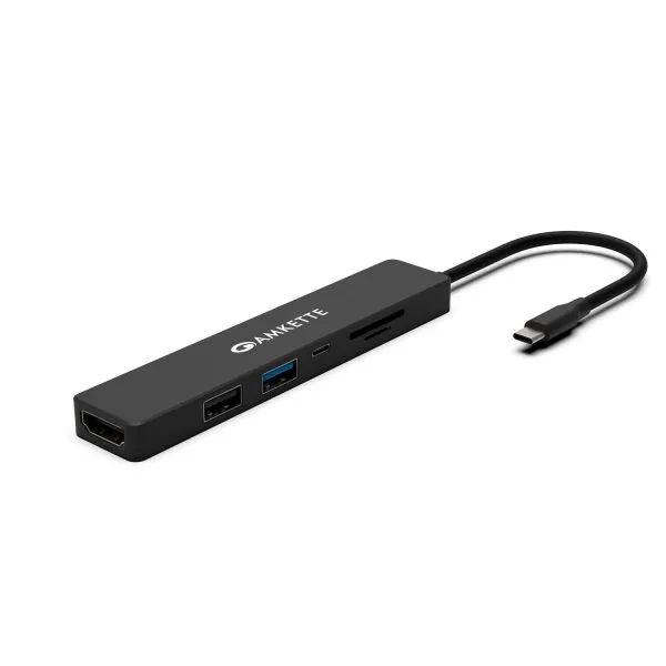 Amkette Type-C 6 in 1 Multiport Hub