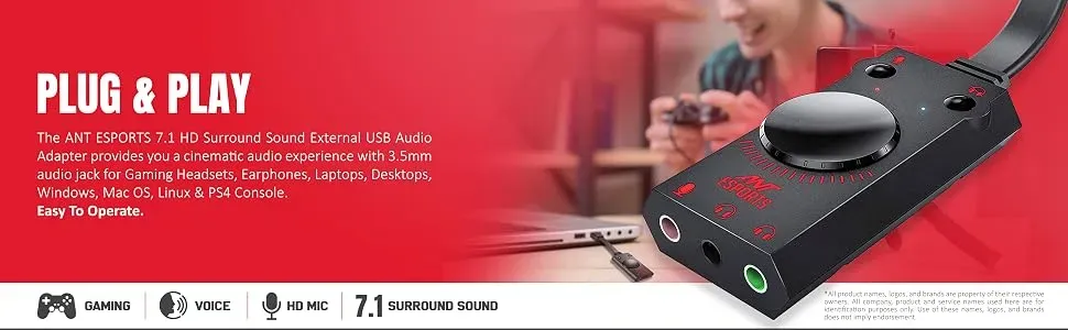 Ant Esports 7.1 USB Sound Card overview 2