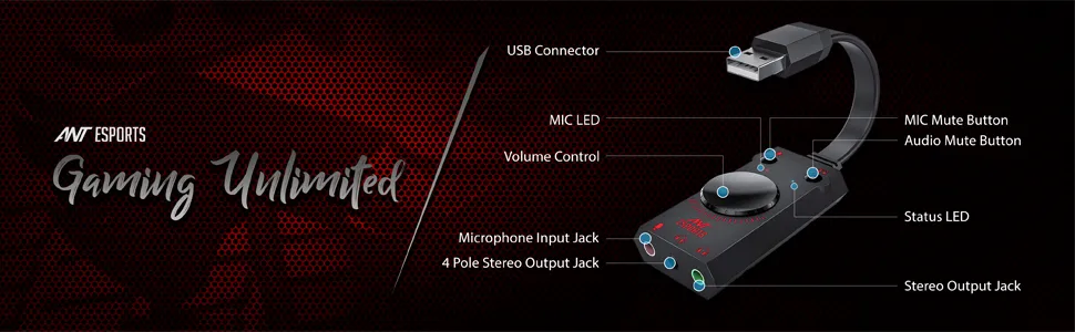 Ant Esports 7.1 USB Sound Card overview 5