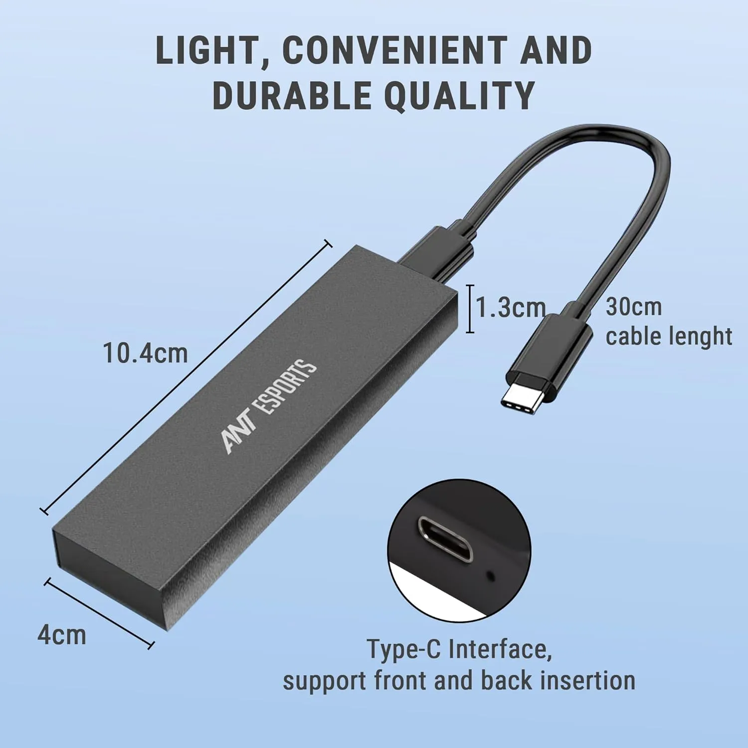 Ant Esports AENE201 M.2 NGFF & NVMe SSD Enclosure overview 2