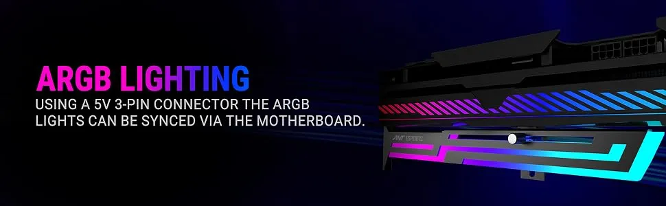 Ant Esports GCB90 ARGB Graphics Card Holder – Black overview 2