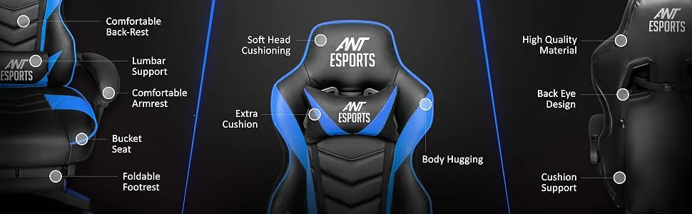 Ant Esports GameX Royale (Blue-Black) overview 3
