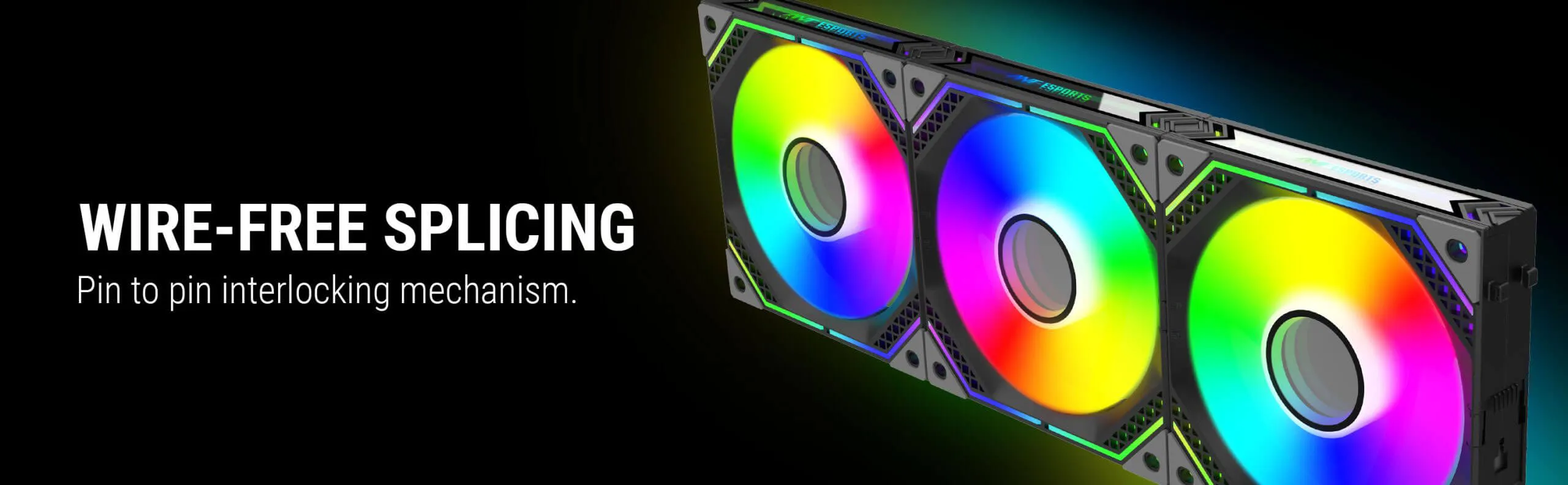 Ant Esports Infinity Flow ARGB - 120mm PWM Cabinet Fan Triple Pack overview 3