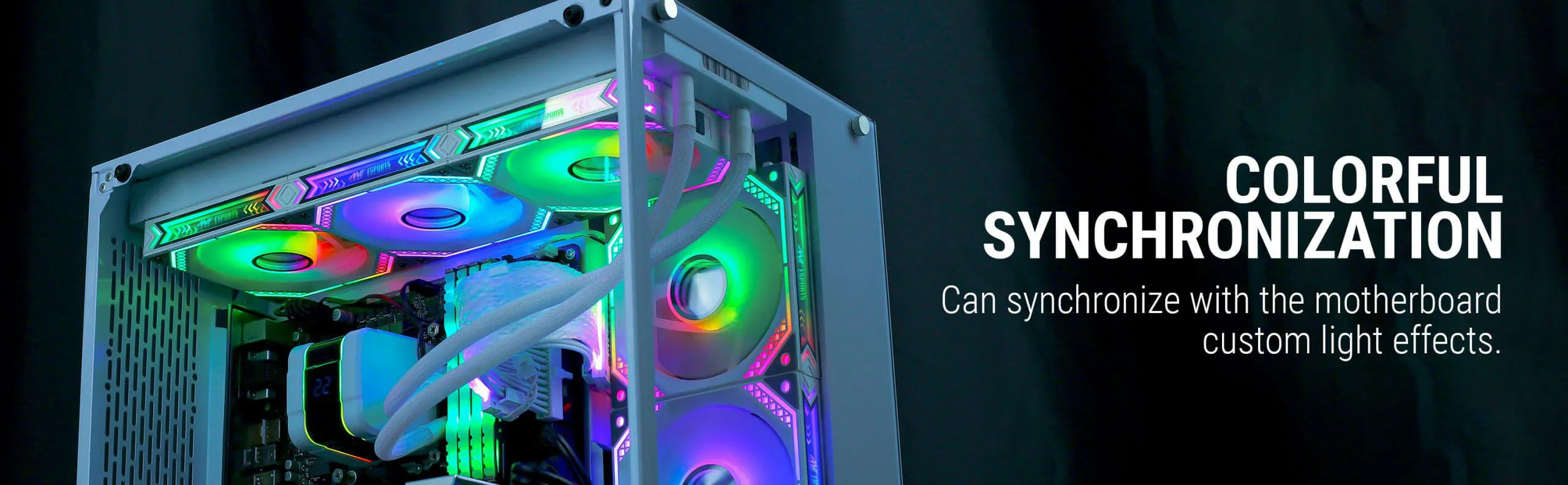 Ant Esports Infinity Flow ARGB - 120mm PWM Cabinet Fan Triple Pack overview 4