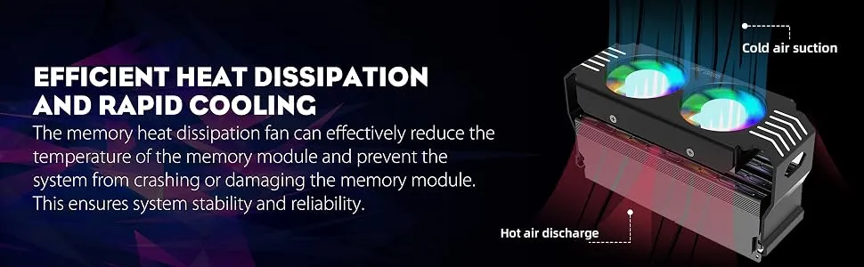 Ant Esports MMR50 Desktop Memory Cooler – Black overview 2