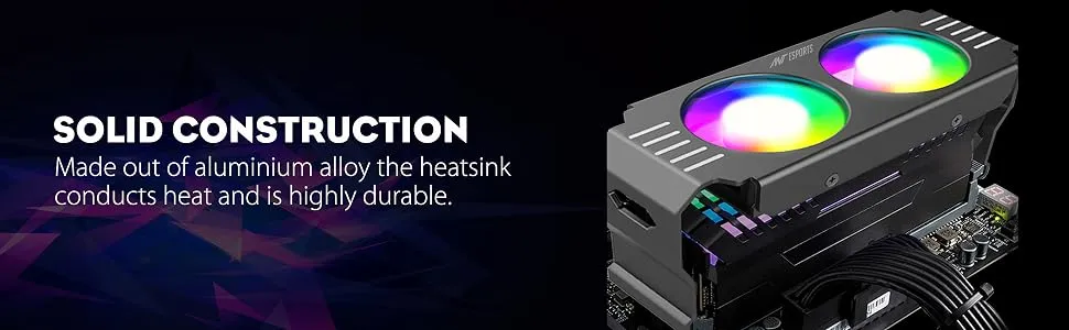 Ant Esports MMR50 Desktop Memory Cooler – Black overview 3