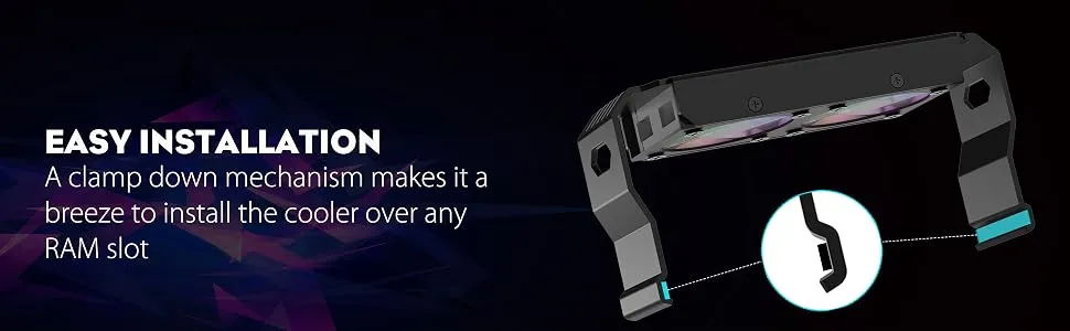 Ant Esports MMR50 Desktop Memory Cooler – Black overview 4