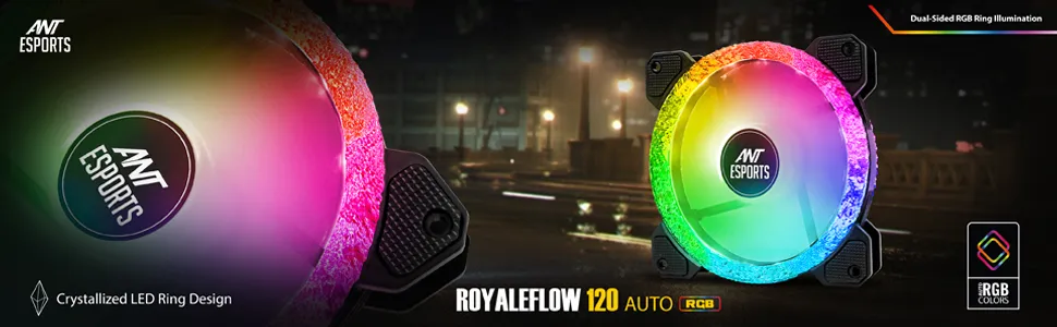 Ant Esports RoyaleFlow 120 Auto RGB Cabinet Fan (Single Pack) overview 1
