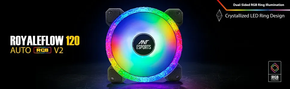 Ant Esports Royaleflow 120 Auto RGB V2 Cabinet Fan (Single Pack) overview 1