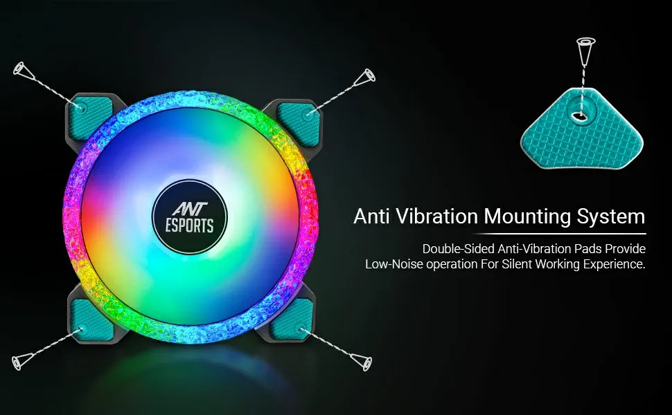Ant Esports Royaleflow 120 Auto RGB V2 Cabinet Fan (Single Pack) overview 3