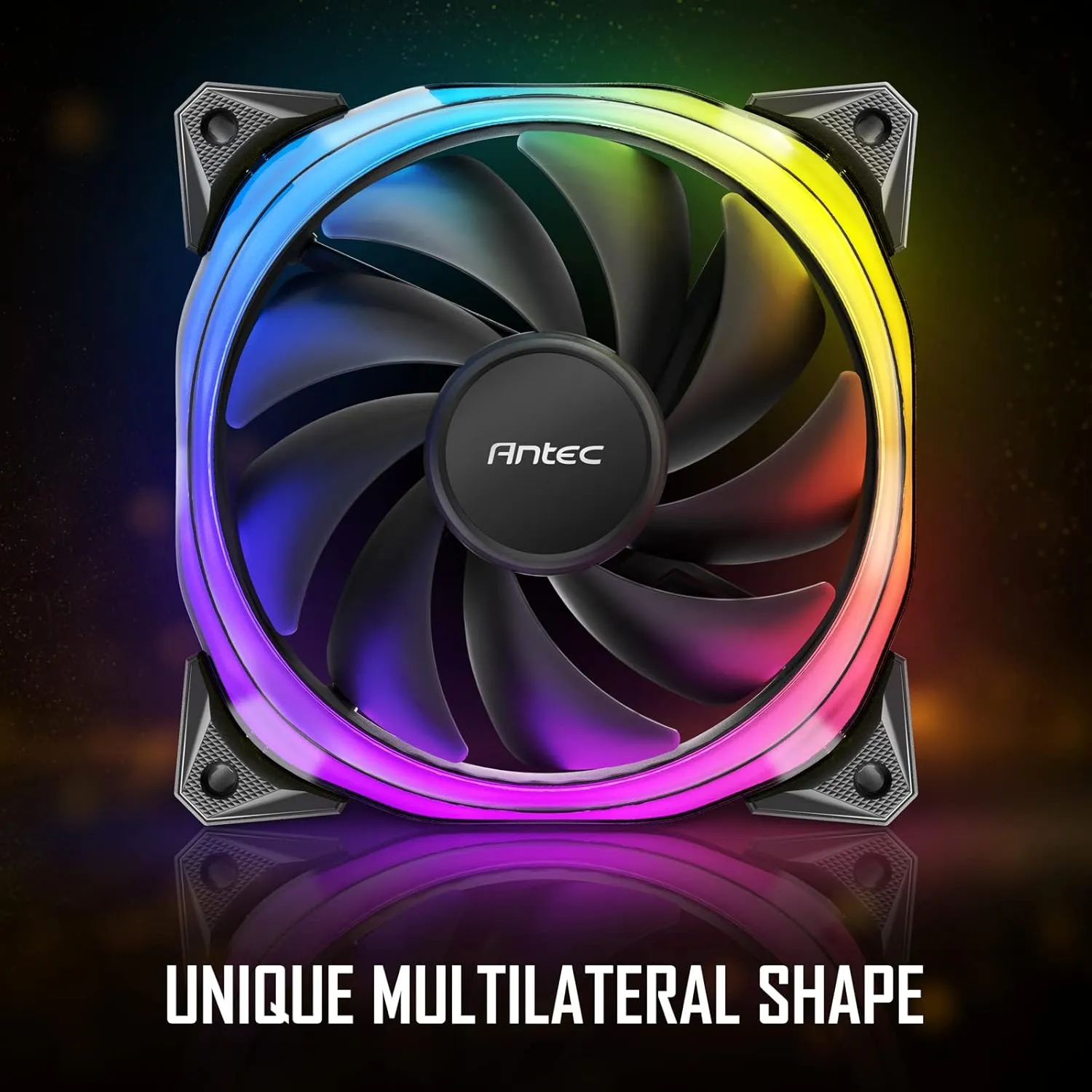 Antec Fusion 120 ARGB Black - 120mm ARGB Cabinet Fan (Single Pack) overview 1