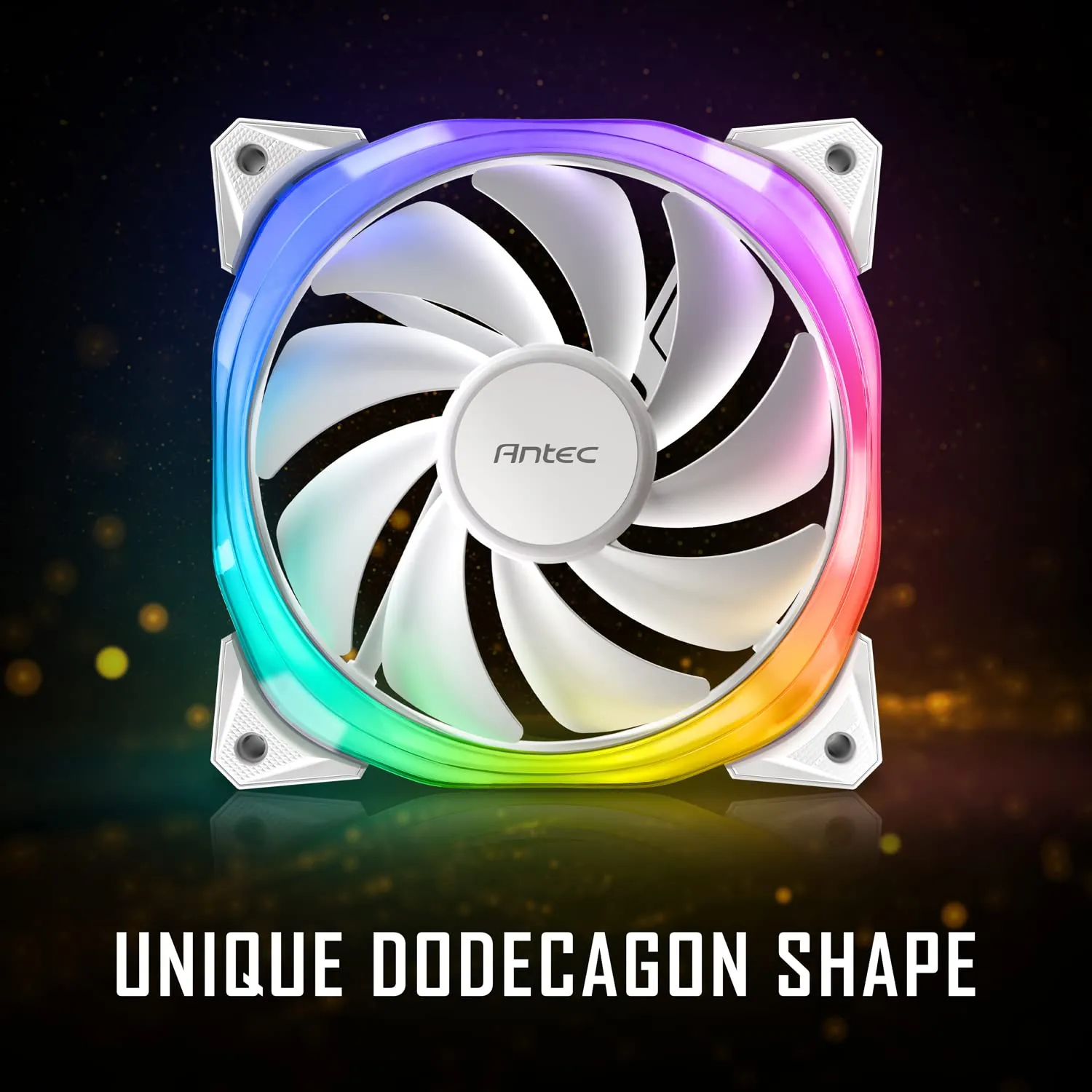 Antec Fusion 120 ARGB White - 120mm ARGB Cabinet Fan (Single Pack) overview 1