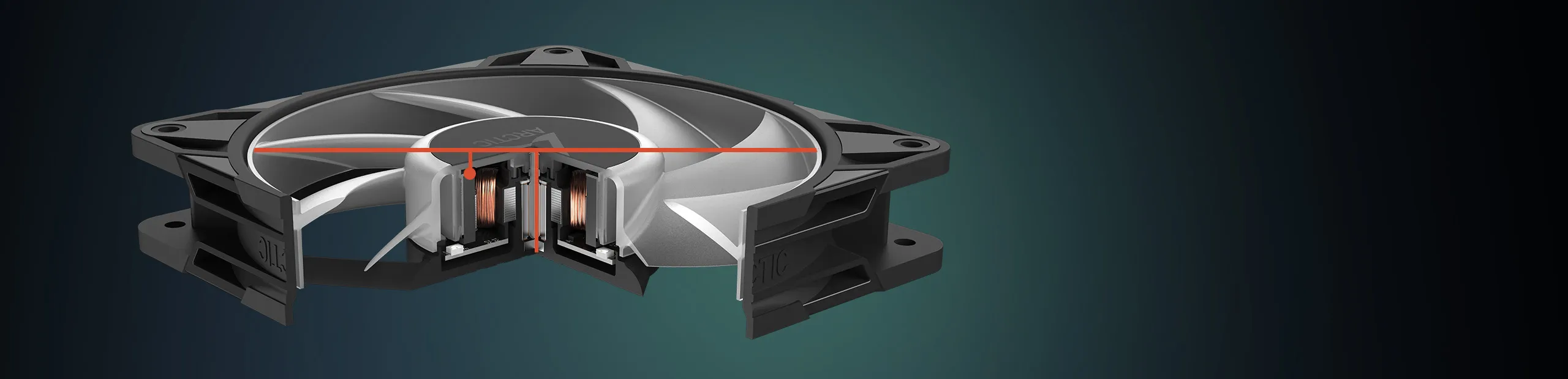 Arctic P12 Pro 120mm ARGB Cabinet Fan 3 Pack (Black) overview 3