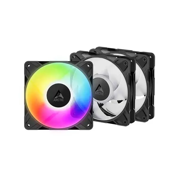 Arctic P12 Pro 120mm ARGB Cabinet Fan 3 Pack (Black)