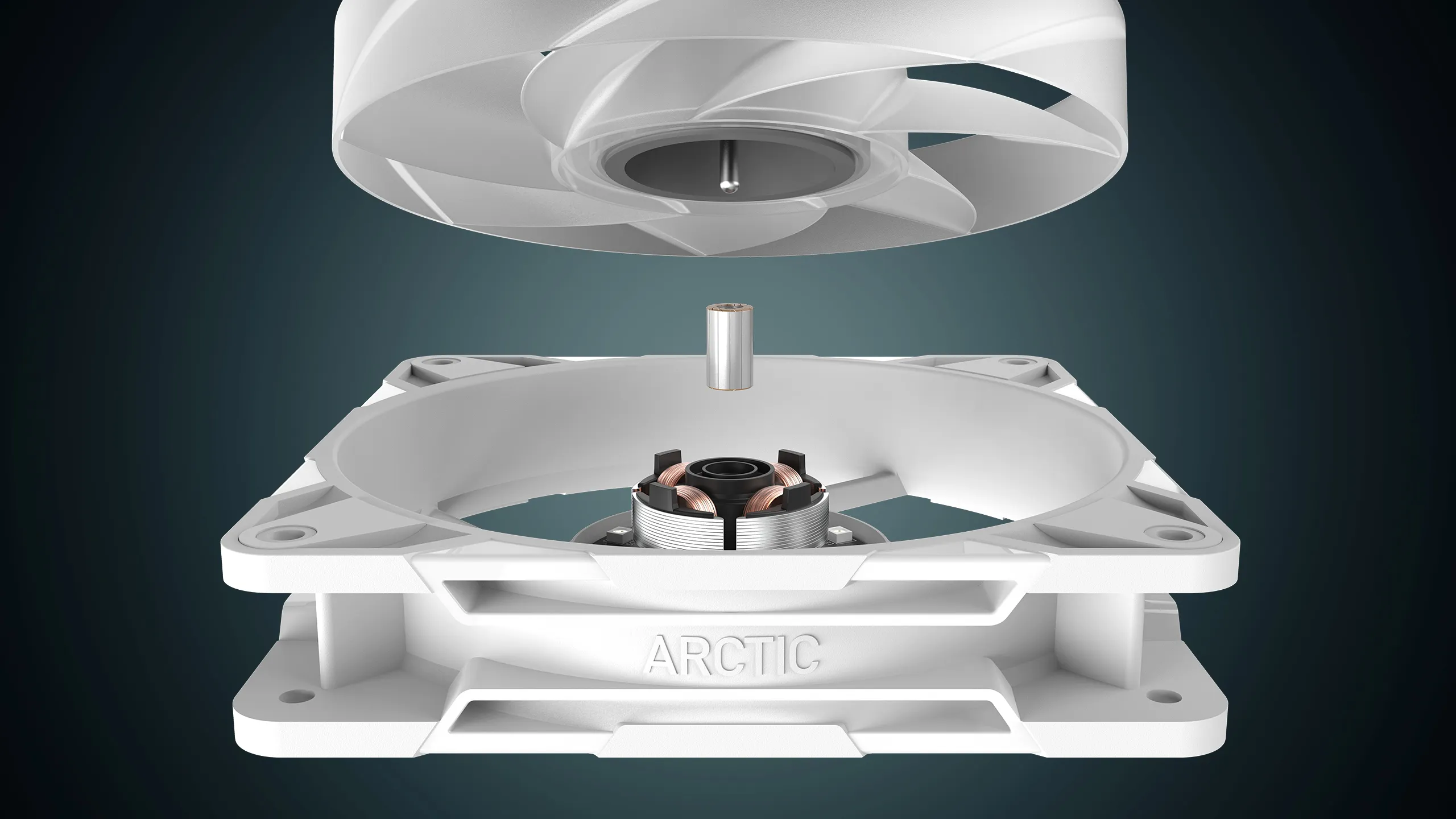 Arctic P12 Pro PWM PST ARGB 120mm White Cabinet Fan Pack of 3 (ACFAN00326A) overview 2