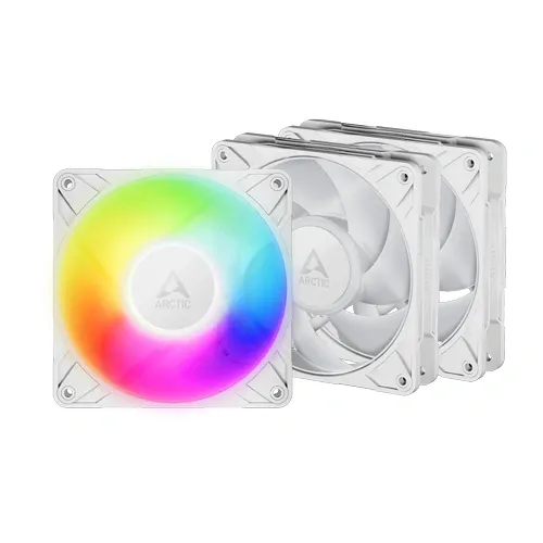 Arctic P12 Pro PWM PST ARGB 120mm White Cabinet Fan Pack of 3 (ACFAN00326A)