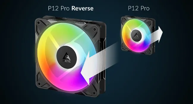 Arctic P12 Pro Reverse ARGB 120mm Triple Pack Cabinet Fan overview 3