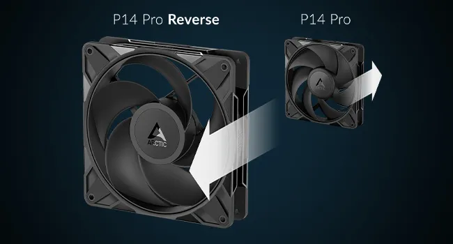 Arctic P14 Pro Reverse 140mm Triple Pack Cabinet Fan overview 3