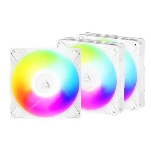 Arctic P14 Pro Reverse ARGB 140mm Triple Pack White Cabinet Fan