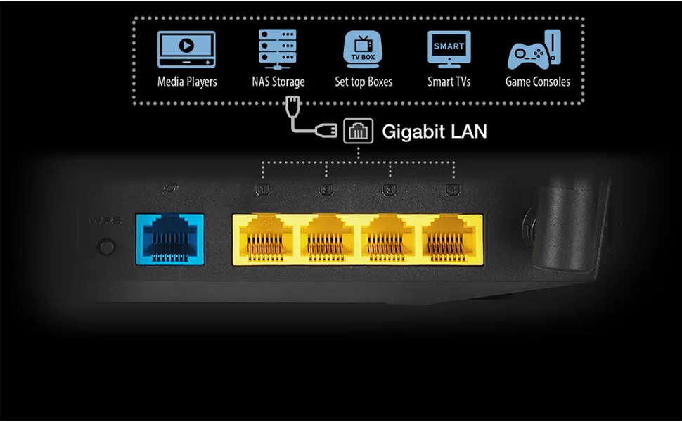 Asus RT-AC59U AC1500 Dual Band Gigabit WiFi Router (Black) overview 2