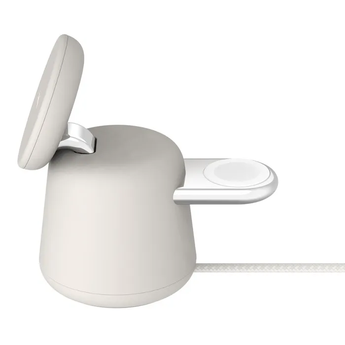 Belkin 2-in-1 MagSafe Wireless Charging Dock (for iPhone, Apple Watch, AirPods Pro and AirPods with Wireless Charging Case) - Sand