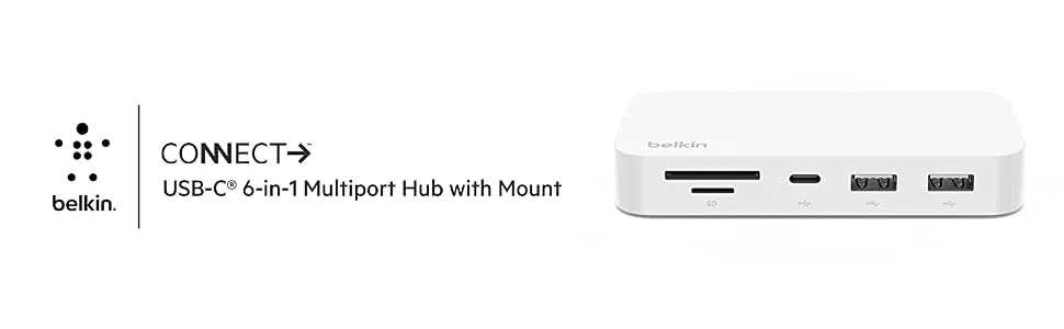Belkin 6-in-1 USB Type C Hub overview 1