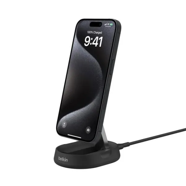 Belkin BoostCharge Pro Convertible Magnetic Wireless Charging Stand with Qi2 15W (Black)