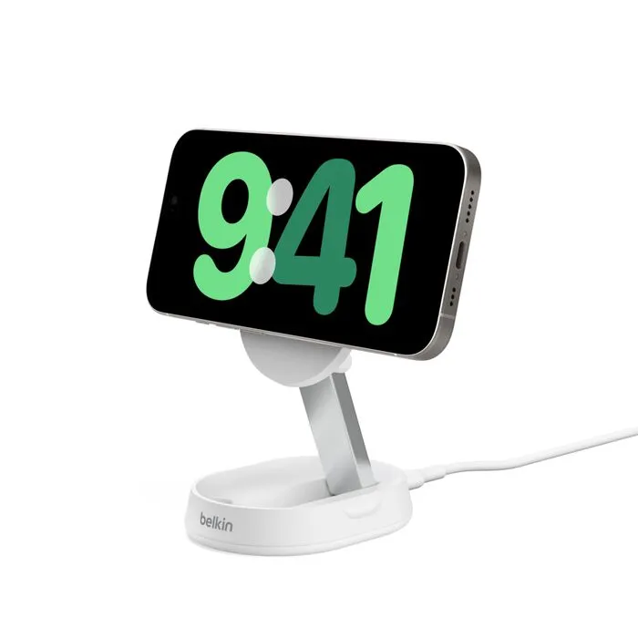 Belkin BoostCharge Pro Convertible Magnetic Wireless Charging Stand with Qi2 15W (White) overview 1