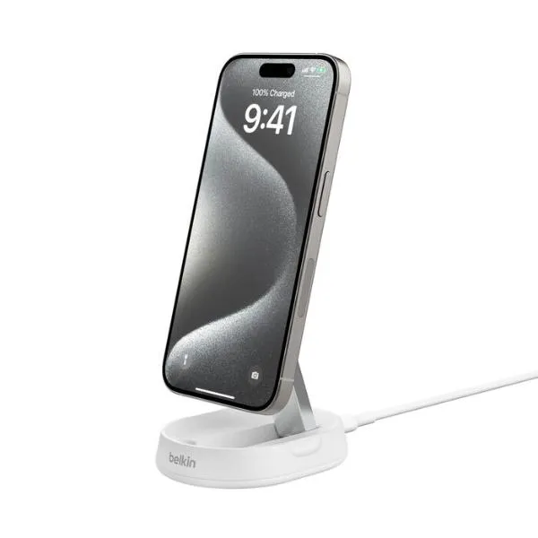 Belkin BoostCharge Pro Convertible Magnetic Wireless Charging Stand with Qi2 15W (White)