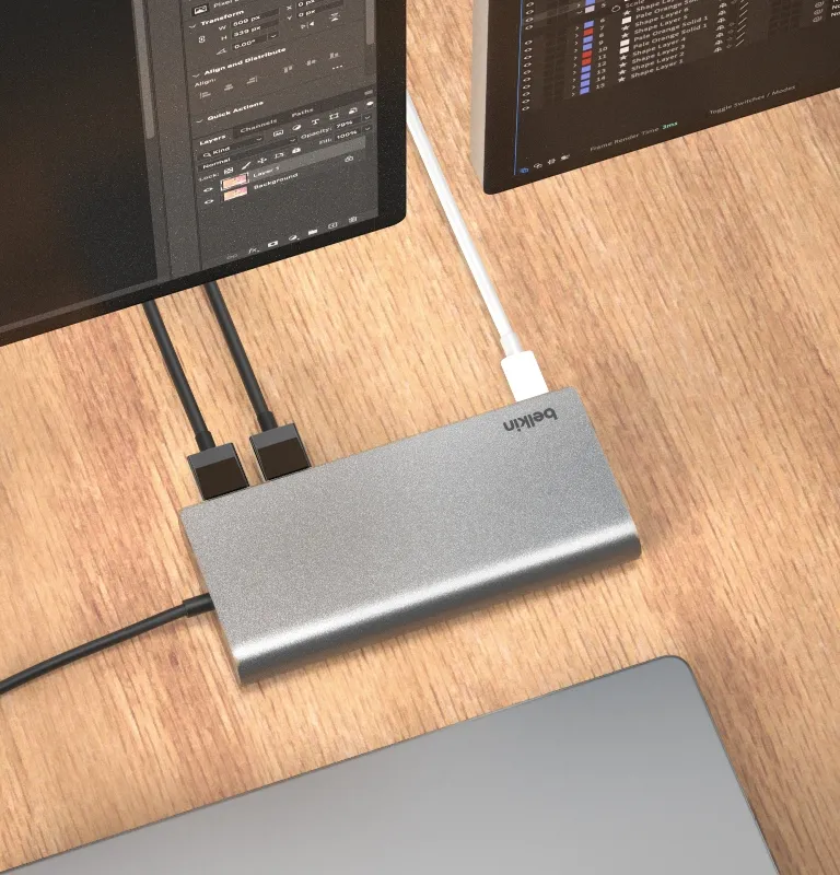 Belkin Connect Universal 8-in-1 USB Hub with 4K Dual Display overview 2