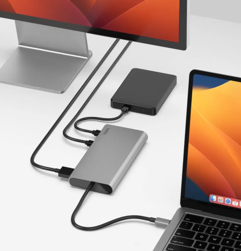 Belkin Connect Universal 8-in-1 USB Hub with 4K Dual Display overview 3