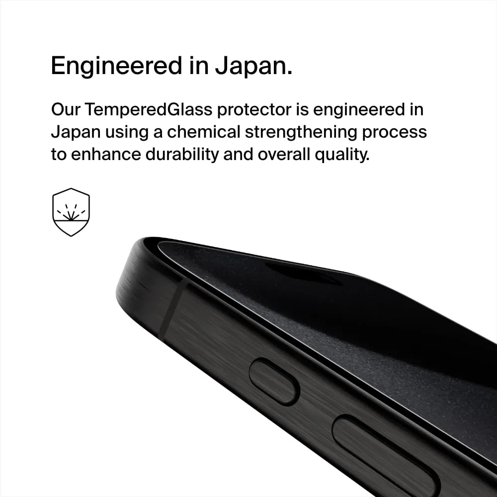 Belkin Privacy Tempered Glass Full Screen Protector Guard for iPhone 15 Pro Max overview 2